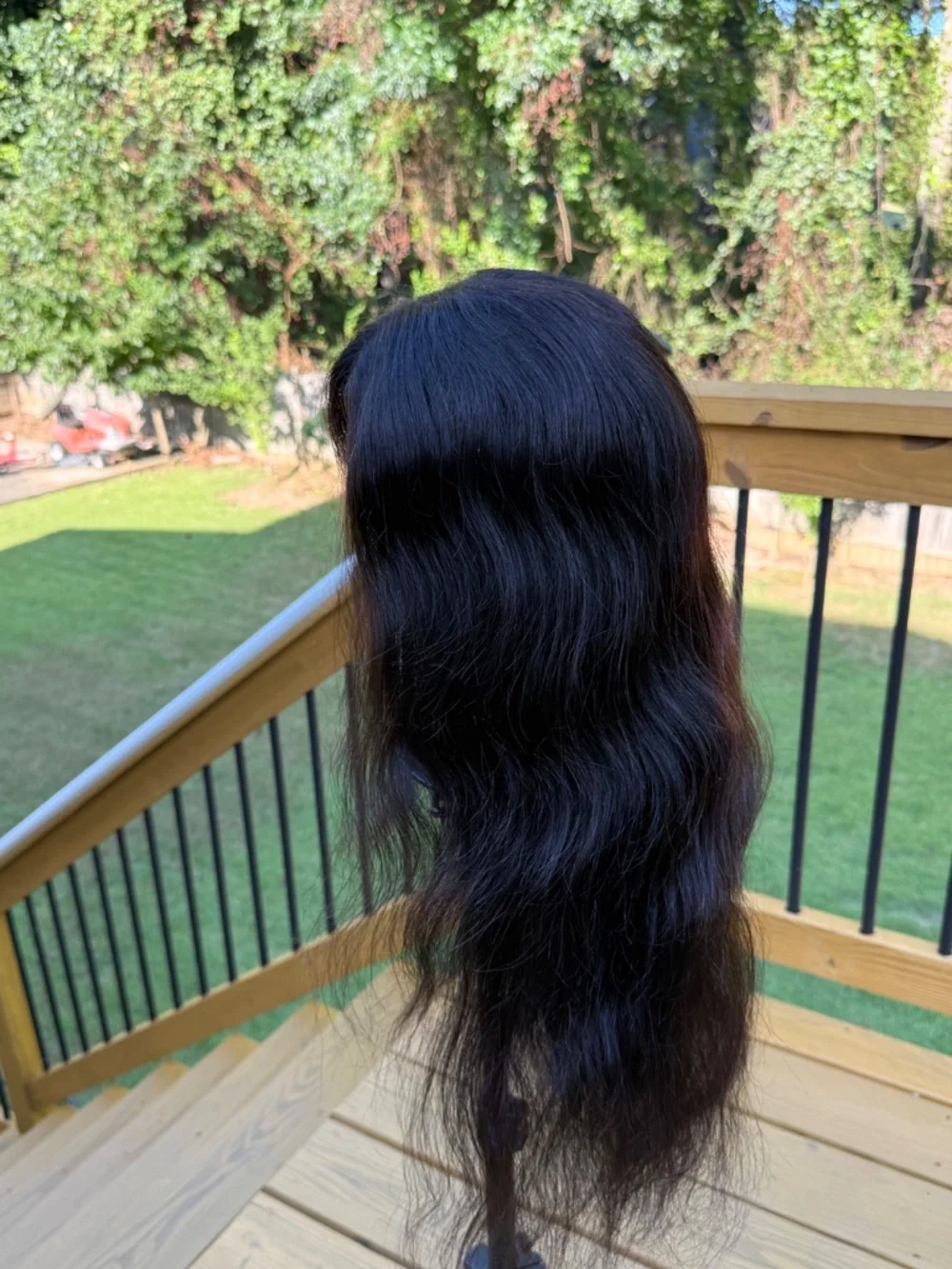 20” Off Black Human Hair Wig